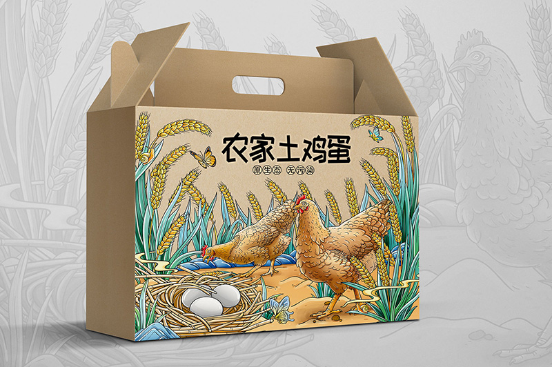 鸡蛋包装食品包装手绘包装鸡蛋包装食品包装手绘包装