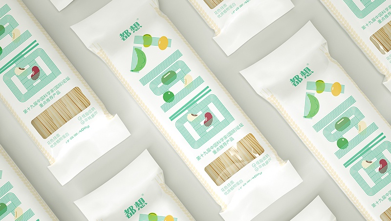 【狮动】挂面八豆面食品包装策划设计3d效果图展示
