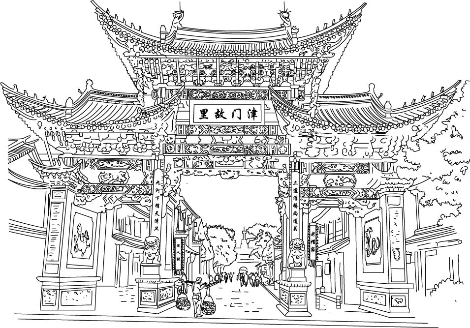 线描 卡通形象设计 漫画 手绘画 绘画 油画