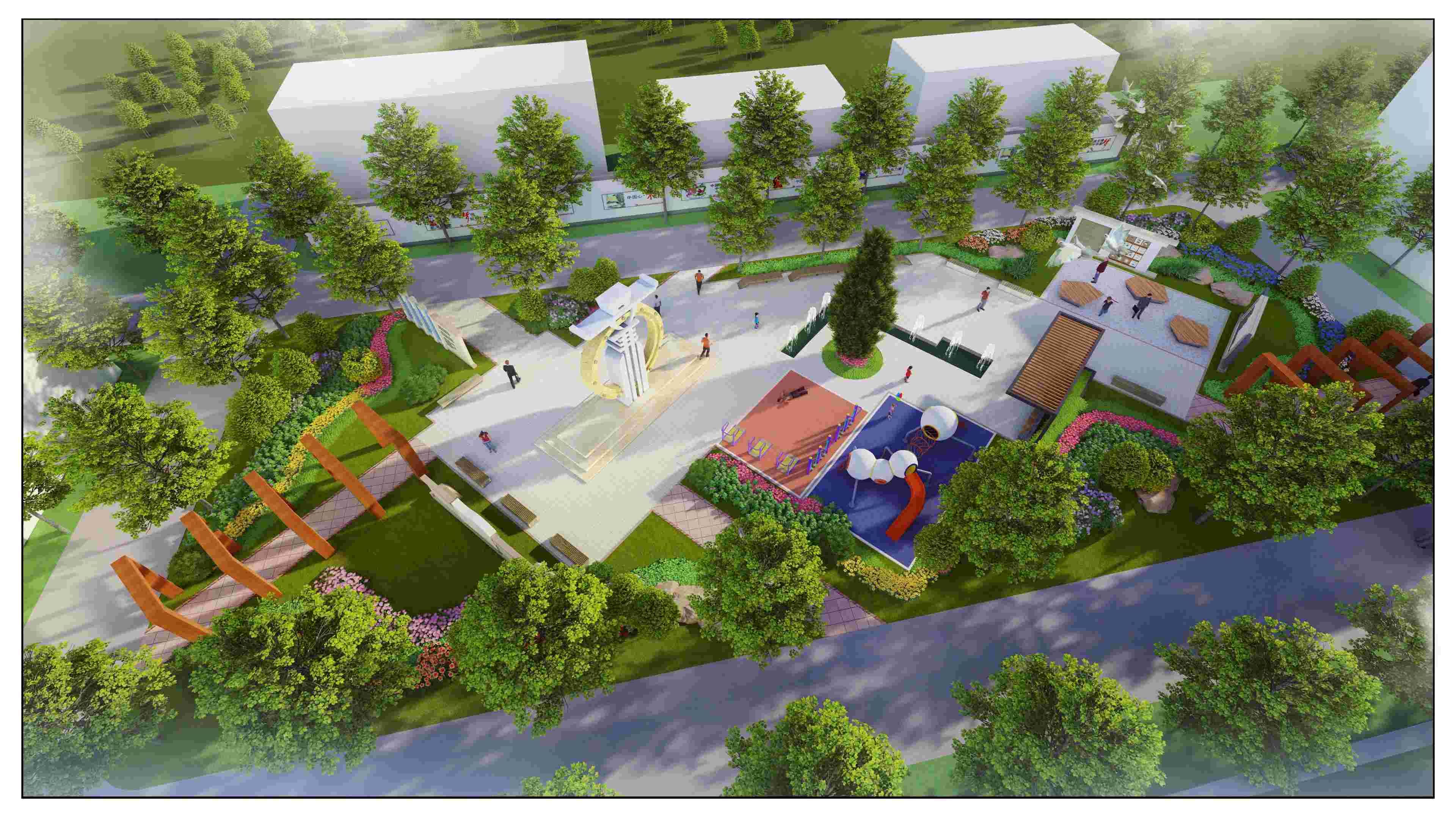 廉政公园设计室外景观园林效果图施工图设计