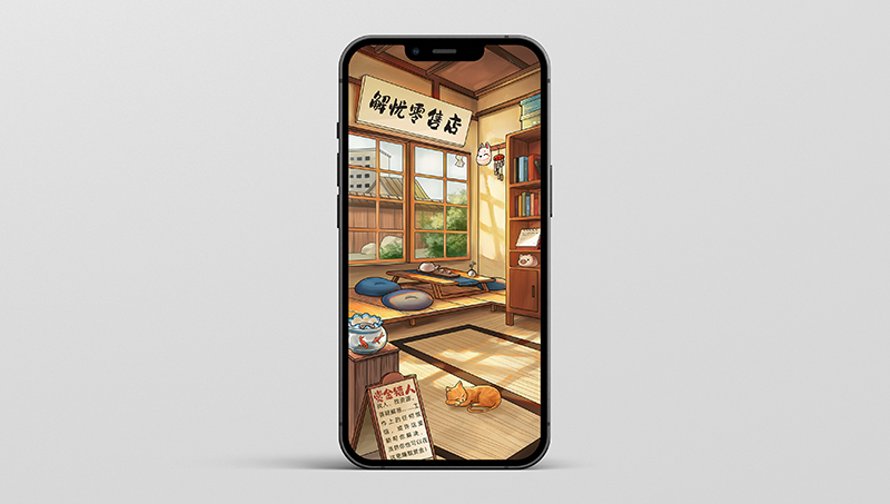 解憂零售店小程序登入頁面漫畫場(chǎng)景