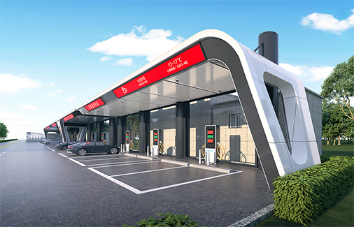 充电桩鸟瞰图三视图