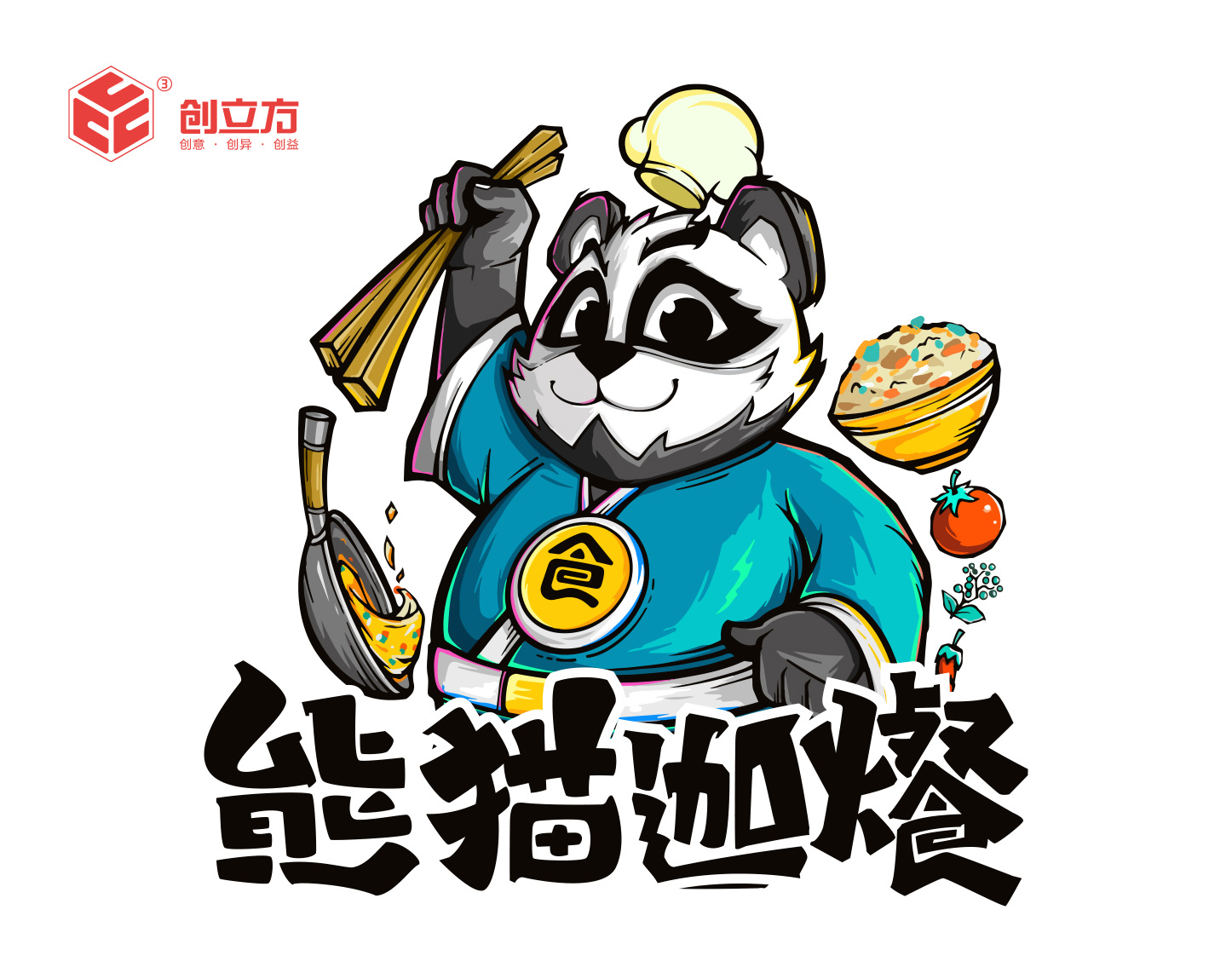 熊猫迦爘卡通形象设计