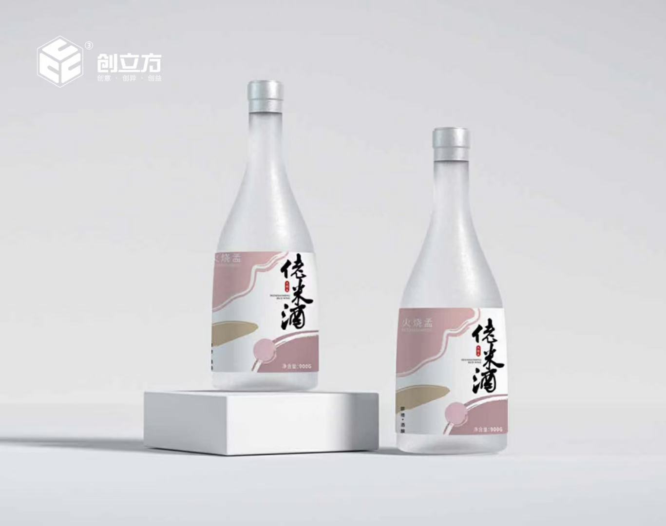 火孟燒米釀瓶貼包裝設(shè)計(jì)