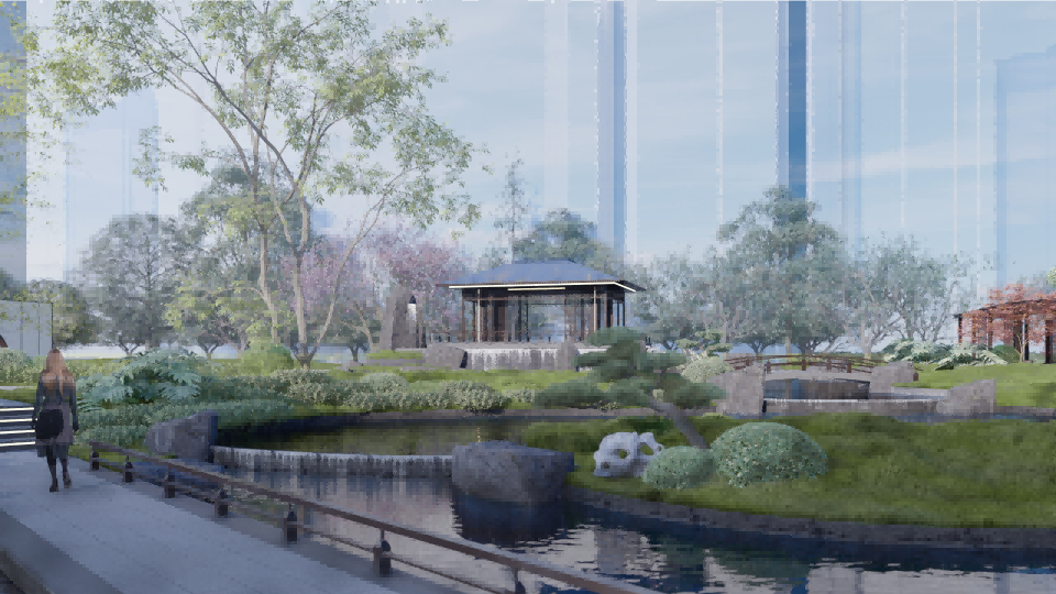 湖南宁远居住区住宅空间园林景观规划效果图施工图设计