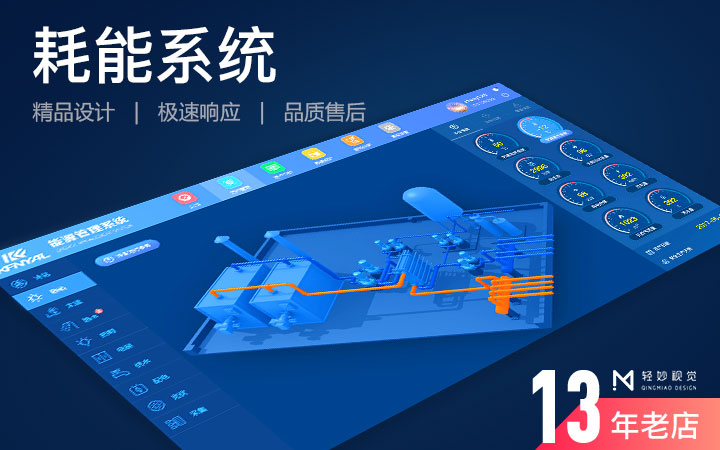 物业管理楼宇能耗<hl>信息</hl>化软件ui设计PC端ipad平板控件