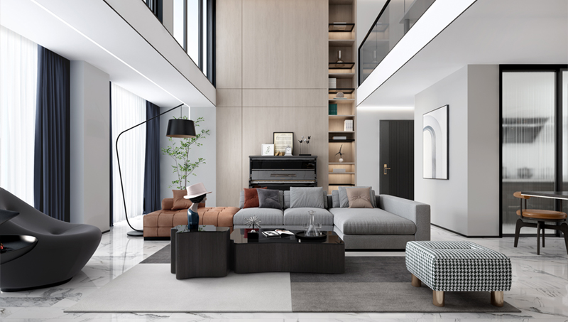 現(xiàn)代家裝設計室內(nèi)設計復式loft<hl>自建房</hl>別墅民宿效果圖設計