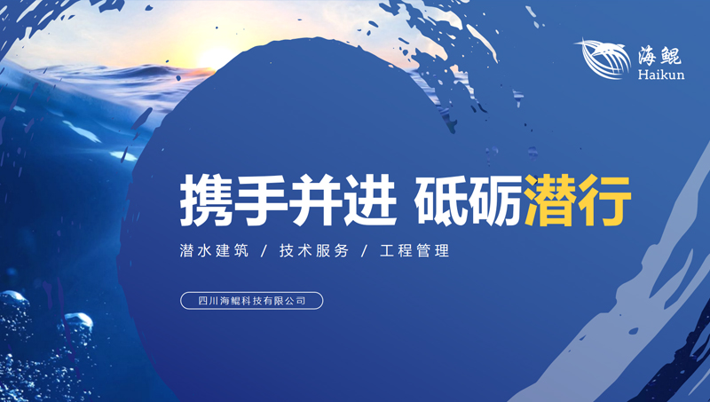 攜手并進(jìn)·砥礪潛行藍(lán)色公司介紹ppt設(shè)計優(yōu)化