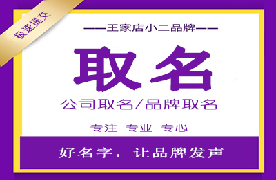 起名咨询餐饮公司命名宝宝人物企业商标店铺取名字