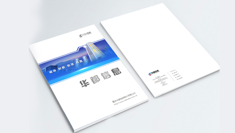 重庆某信息技术公司企业介绍蓝色画册设计