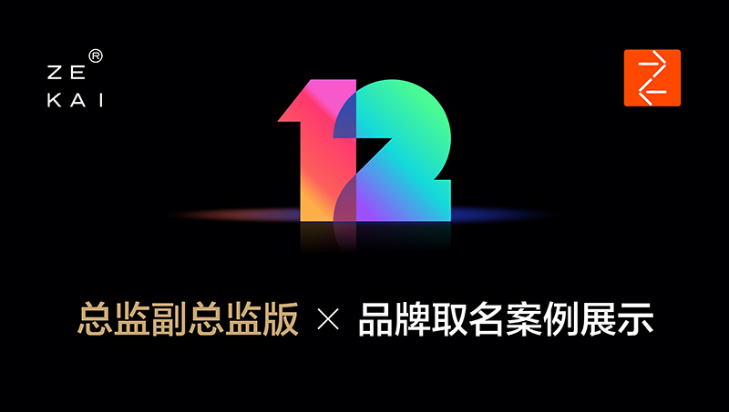 总监副总监版取名案例展示——泽楷品牌全案机构