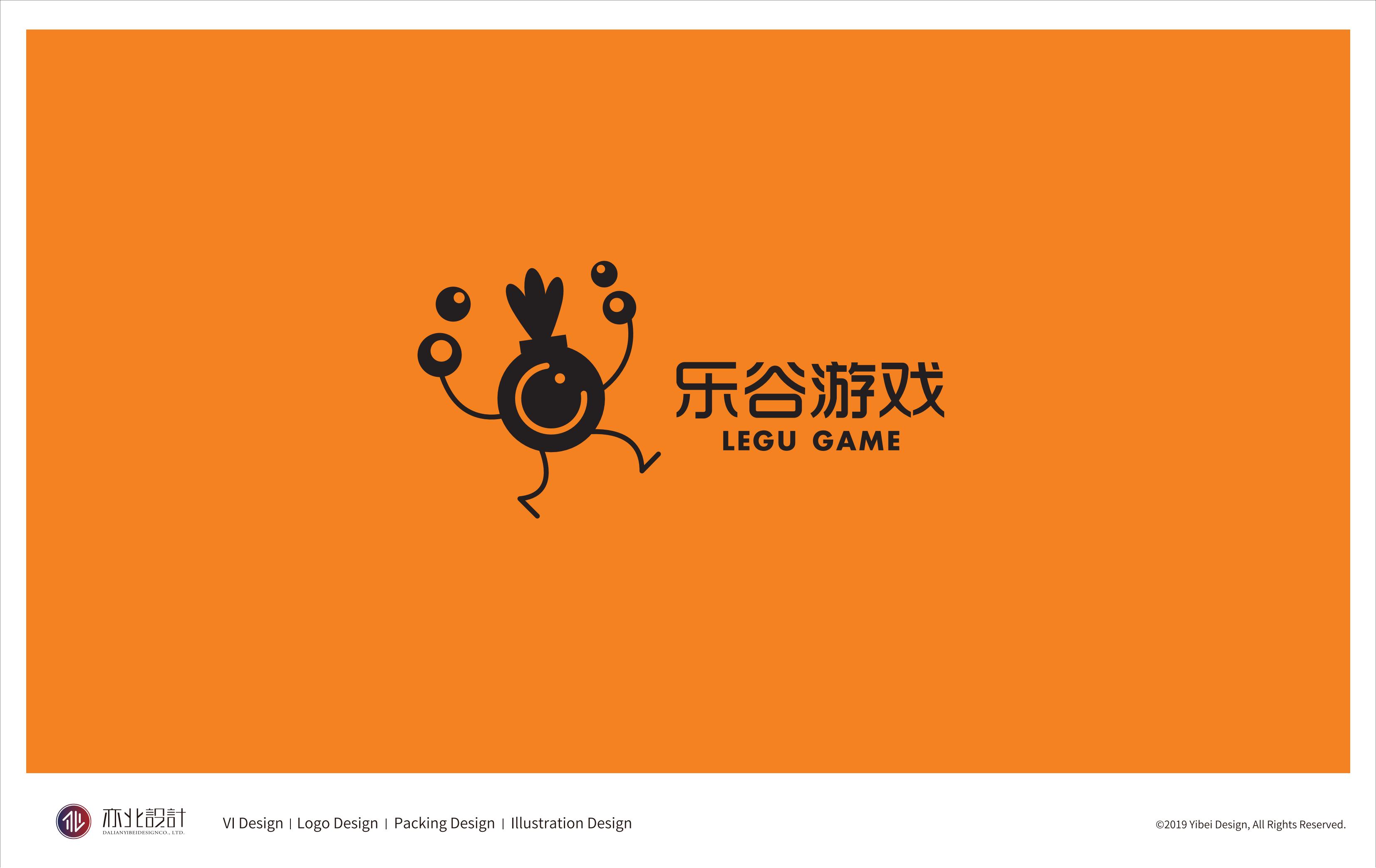 乐谷游logo设计餐饮服装游戏教育卡通品牌vi设计