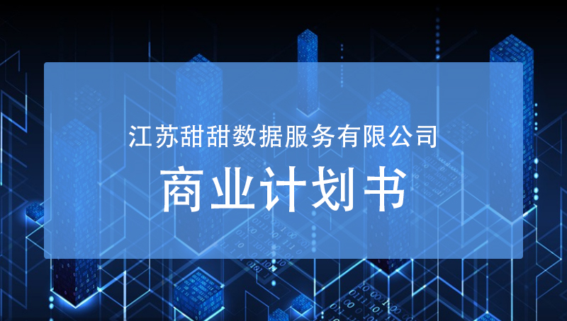 江蘇甜甜數(shù)據(jù)服務(wù) 有限公司商業(yè)計劃書