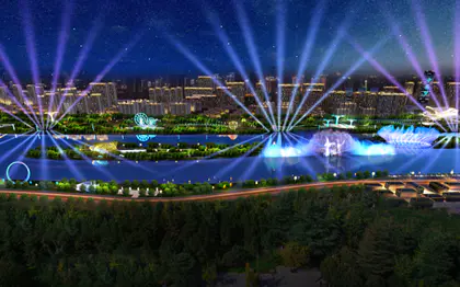 照明设计河道景观模型城市规划纪念馆公园CAD