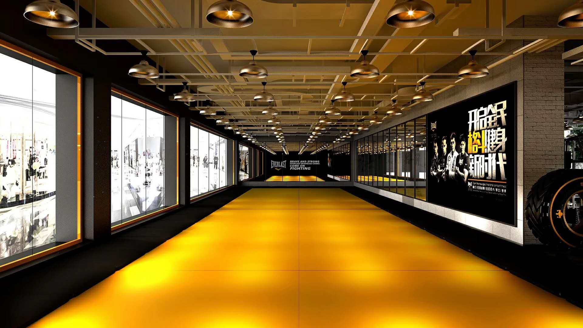 购物空间设计格斗健身房SI空间设计展厅设计餐饮医疗教育空间等