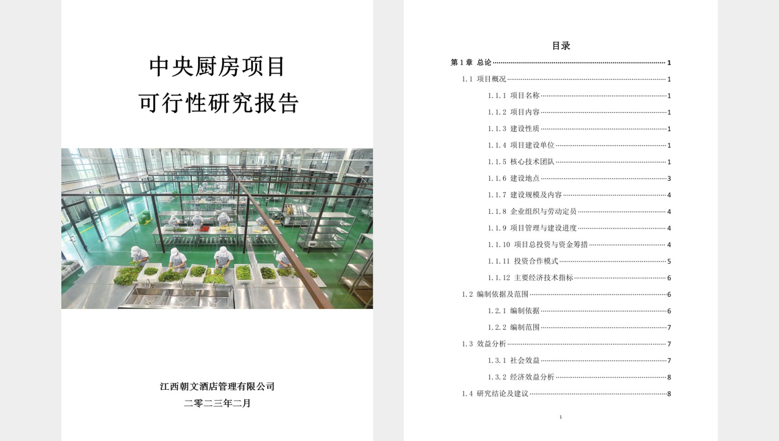 *厨房建设项目可行性研究报告