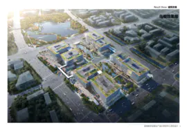 杭州数字研发中心园区方案效果图建筑结构水电施工图报审盖章