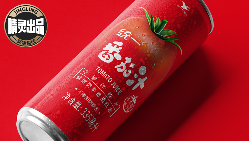 【睛灵出品】统一番茄汁包装设计