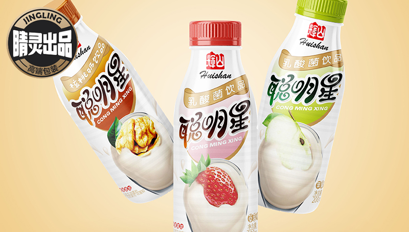 【睛灵出品】辉山乳酸菌饮品系列包装设计