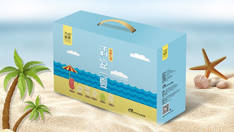 京東自營清涼一夏雜糧禮盒包裝設計