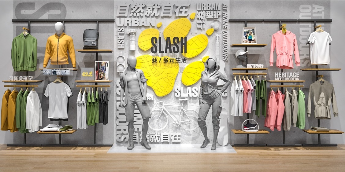 狼爪品牌櫥窗頭臺設(shè)計