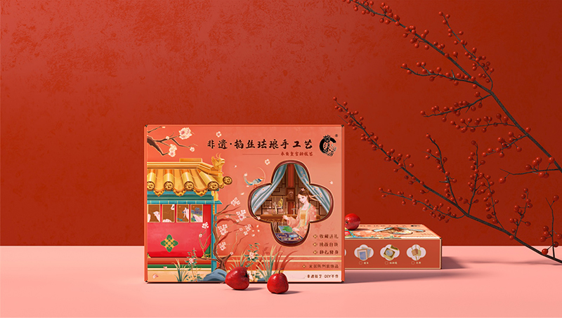 【SEA山海】非物质文掐丝珐琅工艺国风礼盒包装设计