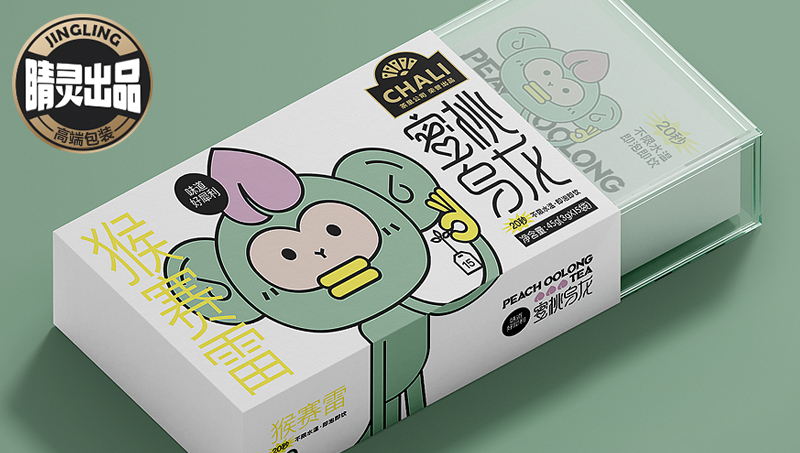 【睛灵出品】茶里蜜桃乌龙茶包装设计