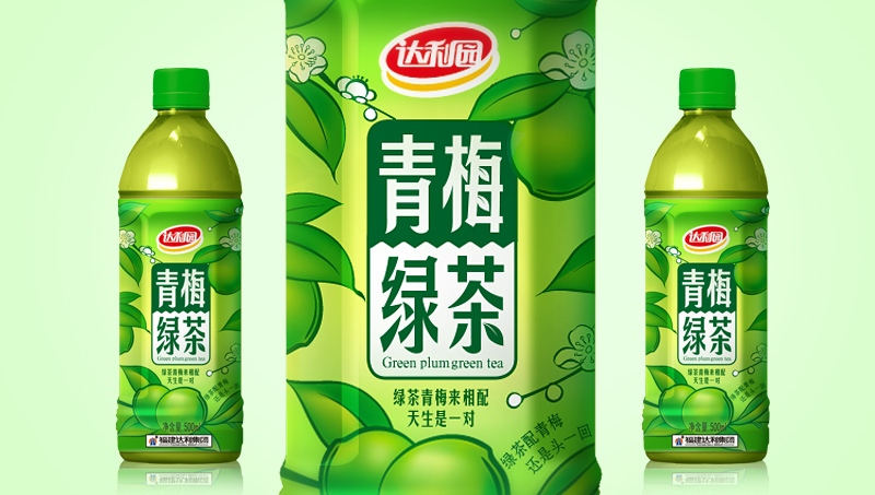 達(dá)利園青梅綠茶飲料包裝升級設(shè)計(jì)