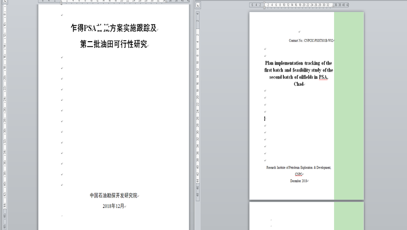 乍得油田可行性研究报告翻译，中译英
