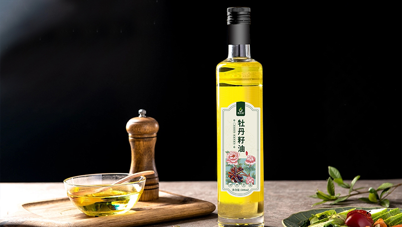 牡丹籽油食用油插畫禮盒包裝設(shè)計(jì)