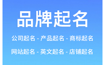 公司品牌取名字起名字商标品牌产品店铺命名企业品牌网站起名