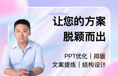 PPT设计、商业计划书、项目方案、产品介绍优化