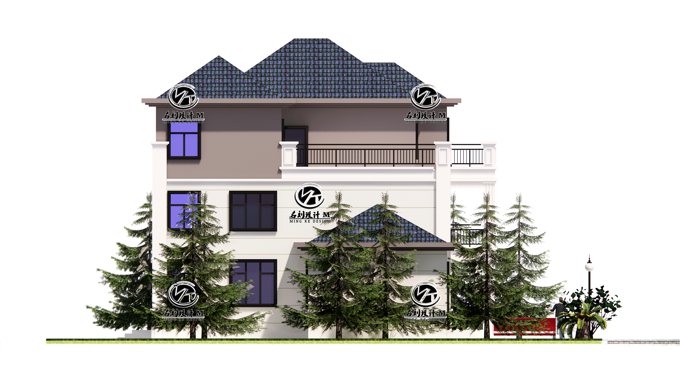 现代欧式自建房别墅住宅全套设计建房图纸住房设计