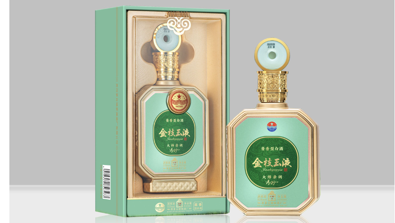 金枝玉液酒外箱、手袋，禮盒包裝設(shè)計,醬香型白酒