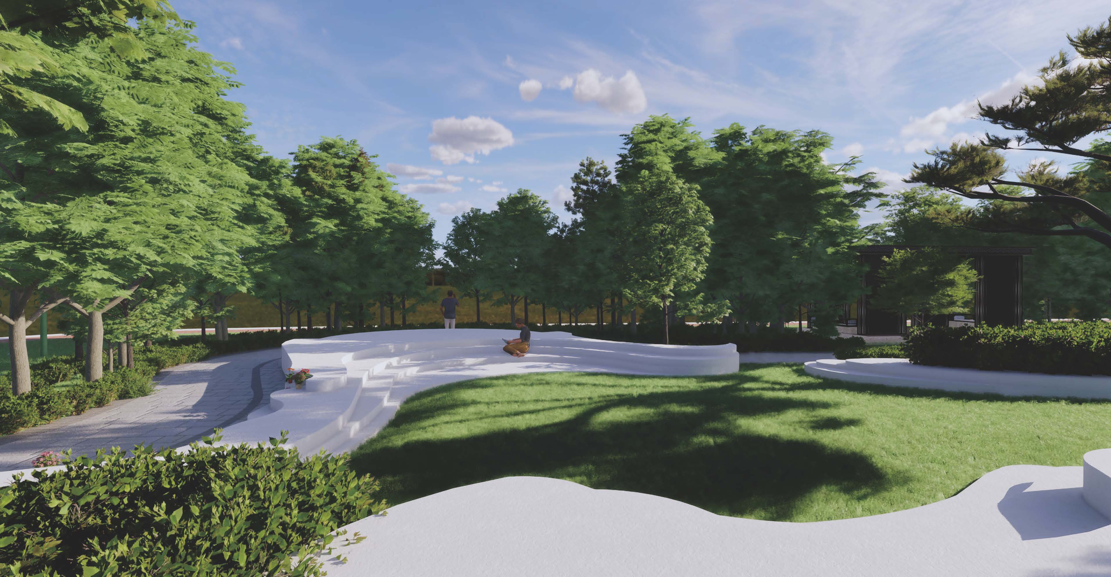 泳池改造公园规划效果图设计方案案例
