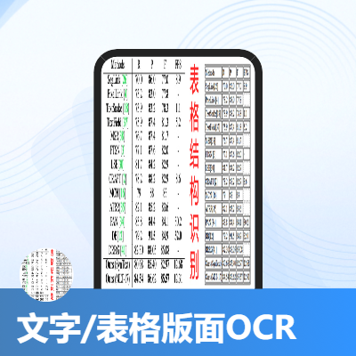 文字識別｜表格版面識別｜去白邊糾偏｜視頻視覺檢測｜OCR