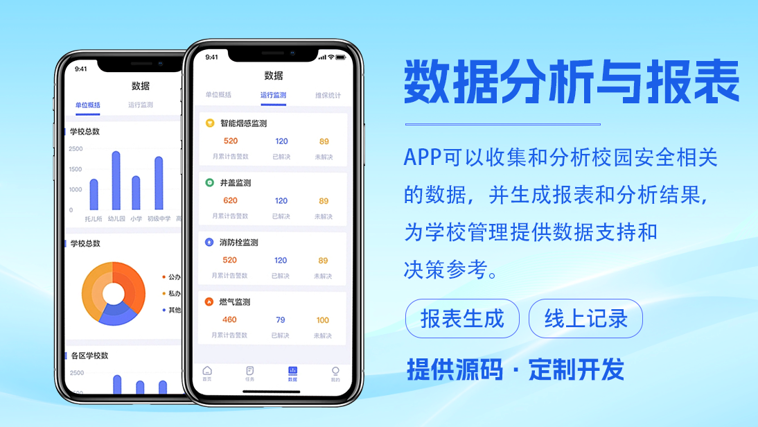 学校管理APP开发校园生活管理学生教务安全系统智能检测