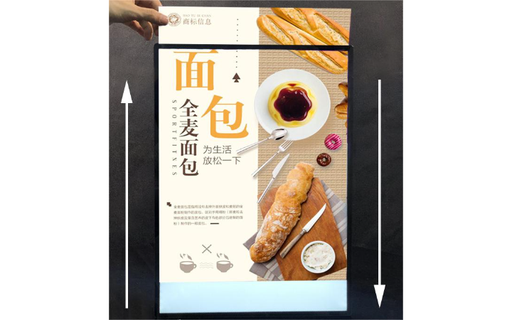 璃抽画超薄灯箱发光广告牌挂墙式电梯海报奶