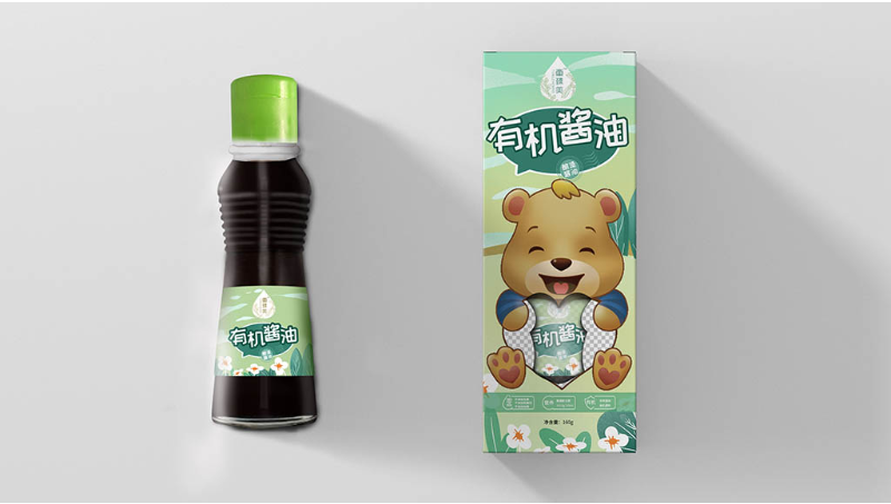 儿童酱油外包装设计/瓶贴设计/儿童食品包装设计