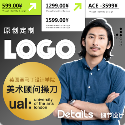 【细节设计】品牌LOGO设计原创企业VI商标图文卡通注册