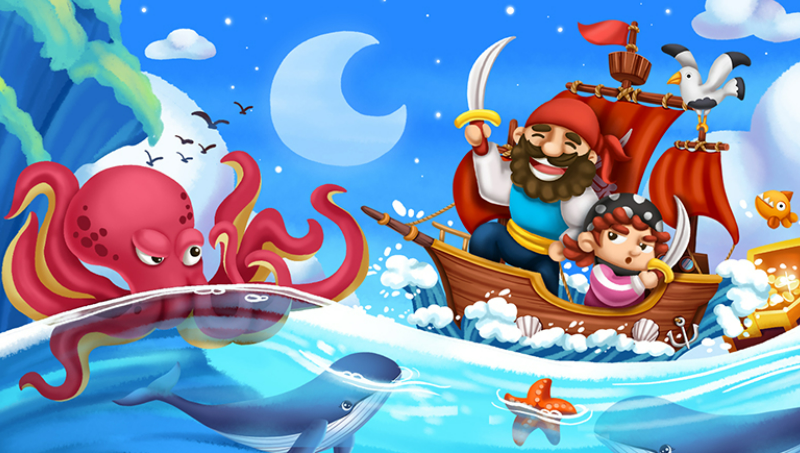 海盗船<hl>游戏</hl>角色设计——动漫卡通人物卡通IP漫画吉祥物设计