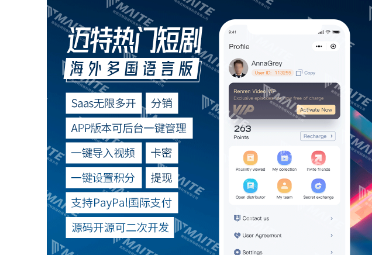 海外短剧出海多语言Paypal Stripe支付成品系统