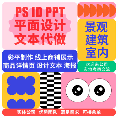 平面文本制作PS彩平CAD代畫SU代建效果圖渲染視頻動畫