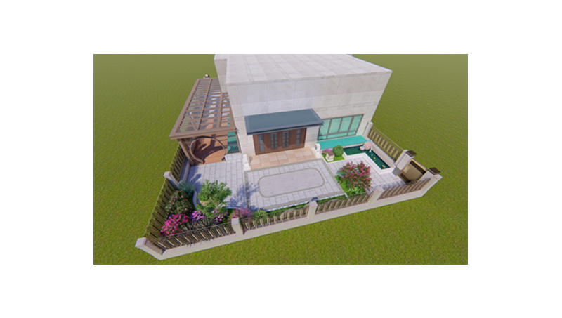 庭院方案平面图、效果图设计