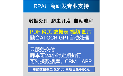 数据、文档、自动化操作相关的请放心交给我们