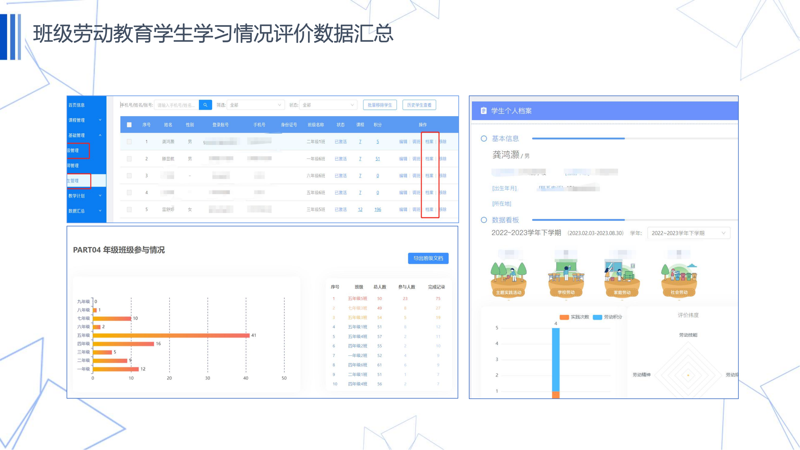 劳动教育数字化课程评价系统