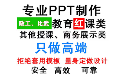 PPT专业高端设计、制作。