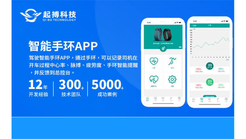 智能穿戴手环APP驾驶智能手环小程序软件系统定制开发