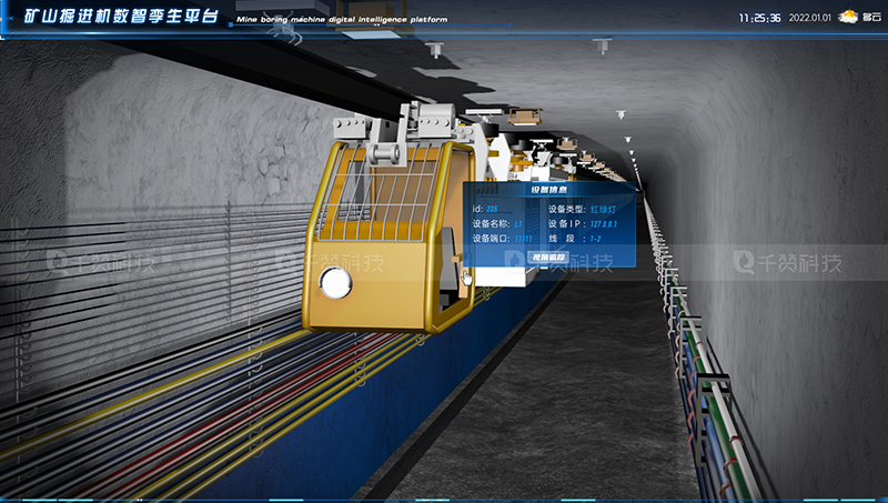 智慧煤矿山巷道无人驾驶ThreeJs数字孪生数据可视化