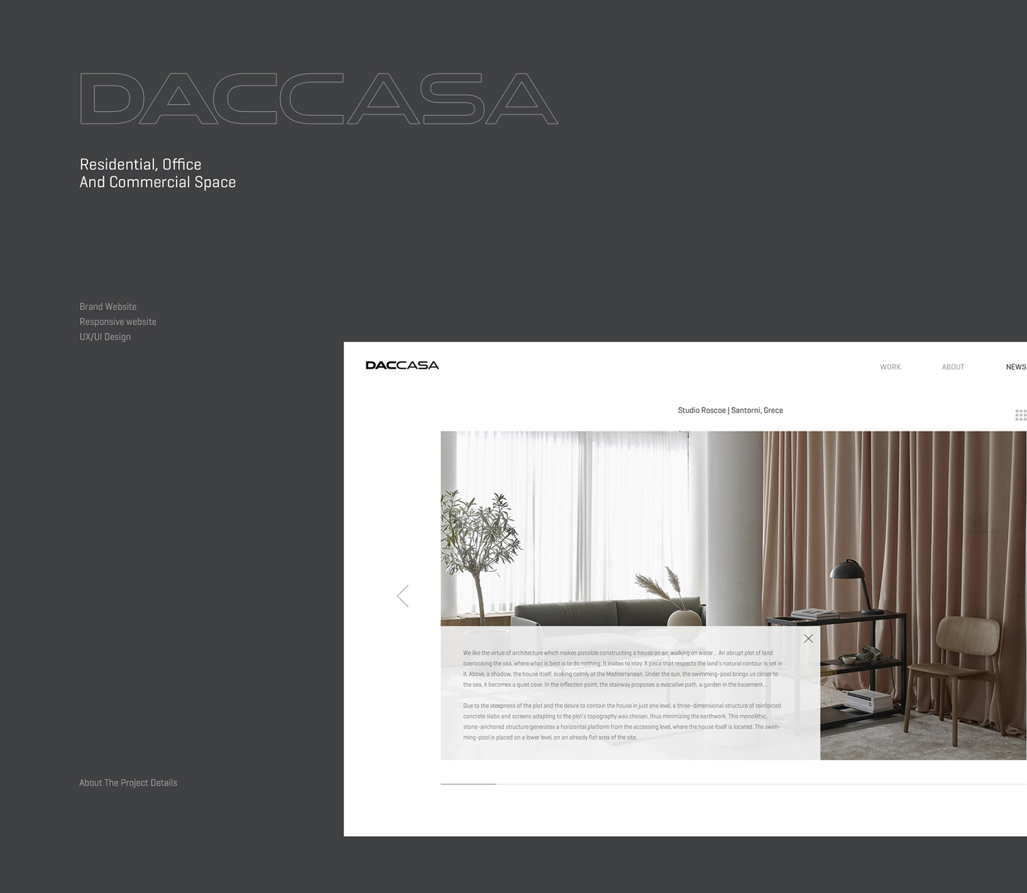 网站建设|UI设计|DACCASA官网建设
